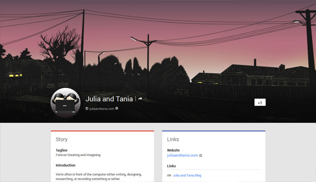 Julia and Tania Google Plus Page