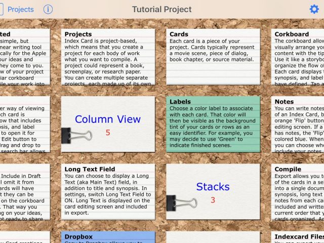 Organise Story Ideas with Index Card