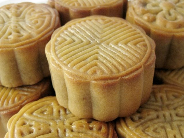 Homemade Red Bean Mooncakes