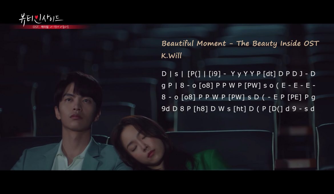 Virtual Piano Sheet Music: Beautiful Moment by K.Will - The Beauty Inside OST
